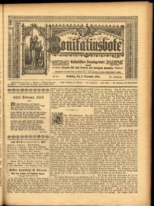 Erste Ausgabe vom Sonntag, den 02. Dezember 1906.