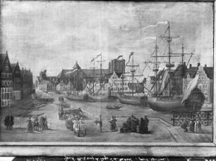 Ansicht von Gent mit der Leie und Sankt Michael