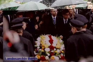 Beerdigung von Heinz Berggruen; Waldfriedhof in Dahlem, Hüttenweg 47 (Zehlendorf)