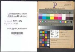 Entnazifizierung Elisabeth Schuppert , geb. 12.04.1909 ()