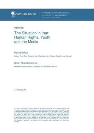 The situation in Iran : human rights, youth and the media