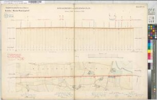 Bahnlinie Münster-Rheda-Lippstadt: Nivellements- und Situationsplan, Blatt 15: km 29,000 bis km 31,000, M. 1:2.500 und M. 1:250 Vp.: Hannover, Münster