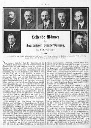 Leitende Männer der Saarbrücker Bergverwaltung