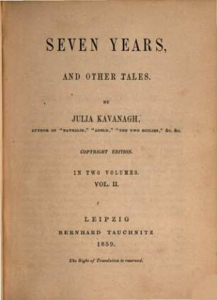 Seven years, and other tales, 2
