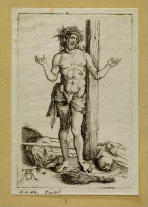 Der Schmerzensmann mit ausgebreiteten Armen