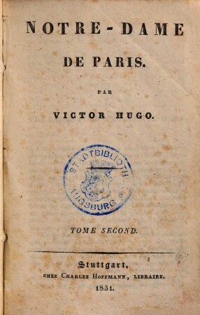 Notre-Dame de Paris, Tome second