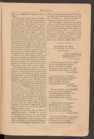 La flor y la vida : (A la distinguida poetisa Edda.) - [Poesía]