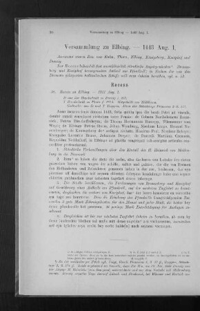 Versammlung zu Elbing. - 1443 Aug. 1.