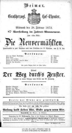Der Weg durch's Fenster
