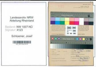 Entnazifizierung Josef Schloemer , geb. 27.04.1915 (Arbeiter)