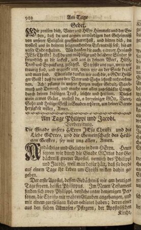 Am Tage Philippi und Jacobi
