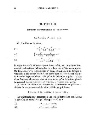 CHAPITRE II. - Fonctions exponentielles et circulaires.