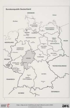 Karte Bundesrepublik Deutschland
