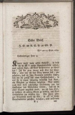 Erster Brief. - Fünfter Brief.