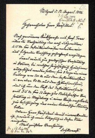 Brief von Ferdinand Krauss