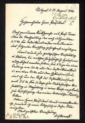 Brief von Ferdinand Krauss