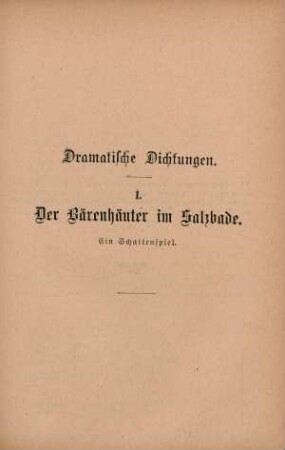 Dramatische Dichtungen
