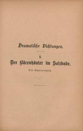 Dramatische Dichtungen