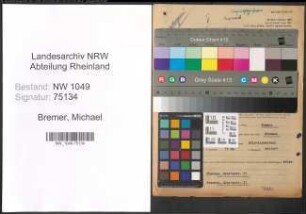 Entnazifizierung Michael Bremer , geb. 15.06.1896 (Revisor)
