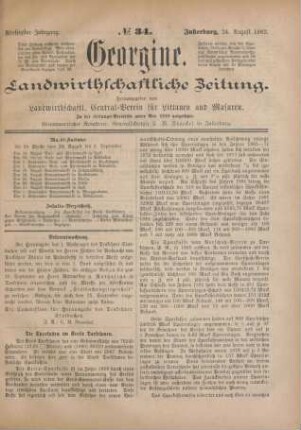 Fünfzigster Jahrgang. No. 34. Insterburg, 24. August 1882.