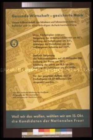 Gesunde Wirtschaft - gesicherte Mark