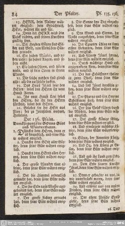 Der 136. Psalm. Dancksagung für GOttes Güte und Wunderthaten