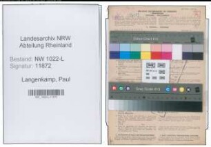 Entnazifizierung Paul Langenkamp , geb. 30.06.1888 (Kaufmann)