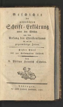 Erster Theil: Bis zur Reformation Luthers