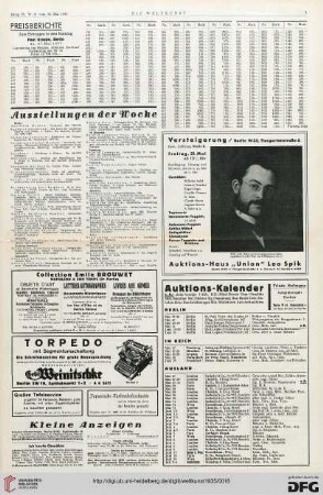 Nr. 21 (26. Mai 1935), S. 3: Preisberichte