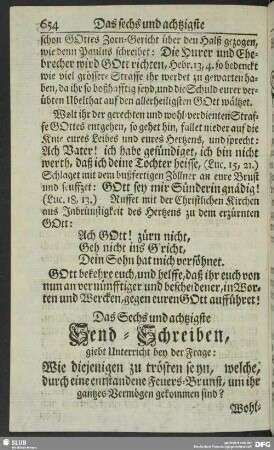 Das Sechs und achtzigste Send-Schreiben