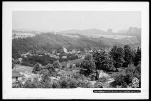 Blick auf Postelwitz und Schrammsteine