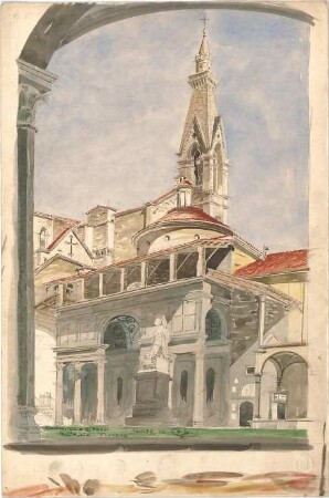 Böhmer, Paul; Florenz, Venedig (Italien); Bauaufnahmen - St. Croce, Florenz (Perspektive)