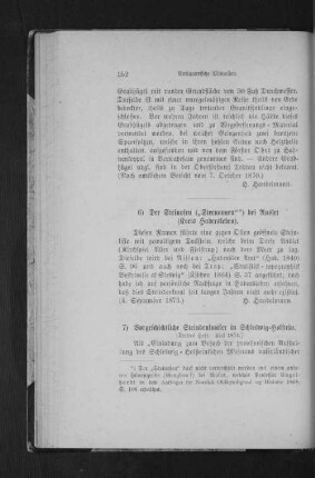7) Vorgeschichtliche Steindenkmäler in Schleswig-Holstein.