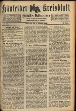 Ausgabe vom Donnerstag, den 18. November 1926.
