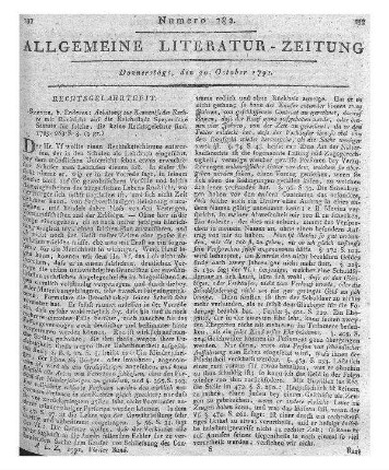 Weisse, C. E.: Über die Berichterstattung auf Klagen Teutscher Unterthanen gegen ihre Landesherrn an den höchsten Reichsgerichten. Ein Beitrag zur Erläuterung des 19ten Artickels der neusten Kaiserl. Wahlkapitulation. Wetzlar: Winkler 1791