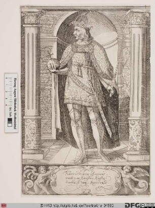 Bildnis Friedrich der Schöne, Erzherzog von Österreich, 1314-22 römisch-deutscher (Gegen)König