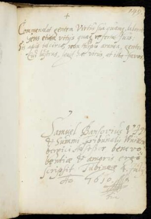 149r, Bansovius, Samuel