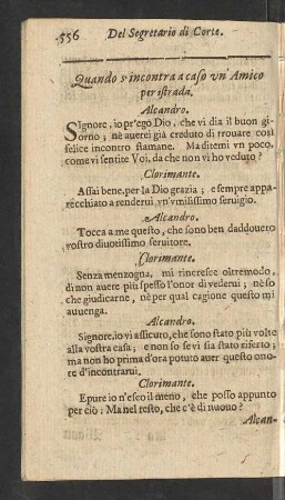 Quando s' incontra a caso un' Amico per istrada.