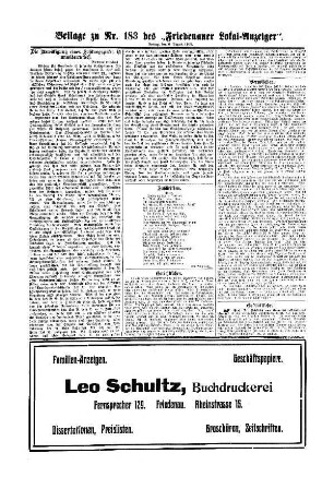 Beilage zu Nr. 180