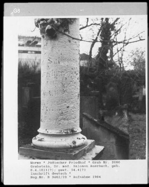 Grabstein des Salomon Auerbach