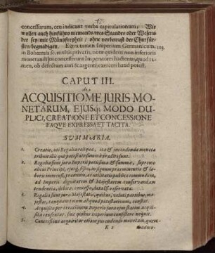 Caput III. de Acquisitiome Iuris Monetarum, Eiusque Modo Duplici ...
