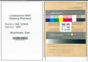 Entnazifizierung Else Buschmann , geb. 21.11.1922 (Buchhalterin)