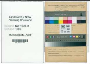 Entnazifizierung Adolf Mummeshohl , geb. 08.09.1904 (Angestellter)