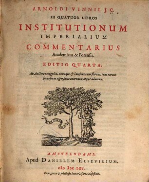 In quatuor libros Institutionum Imperialium Commentarius