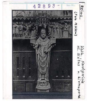 Reims, Kathedrale: Sixtusportal, Hl. Sixtus