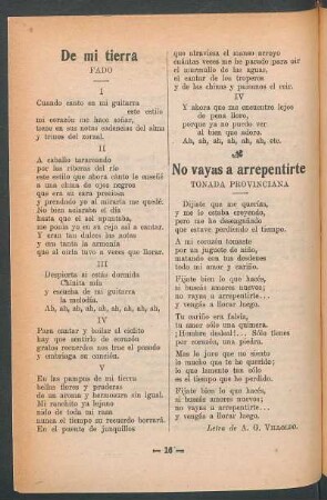 De mi tierra : Fado