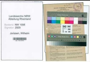 Entnazifizierung Wilhelm Jorissen , geb. 26.09.1904 (Stuckateur)