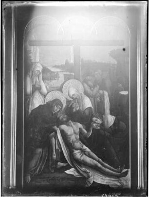 Hochhausen Evangelische Notburga-Kirche Altar Mitteltafel Beweinung Christi