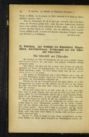 ¬Ein¬ Lehrerbild aus Ostpreußen