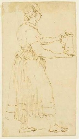 Frau mit Kaffeekanne